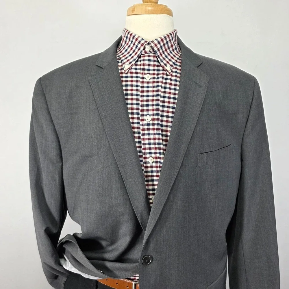Brooks‎ Brothers Explorer Men's Sport Coat Blazer Two Button Gray Madison 50R